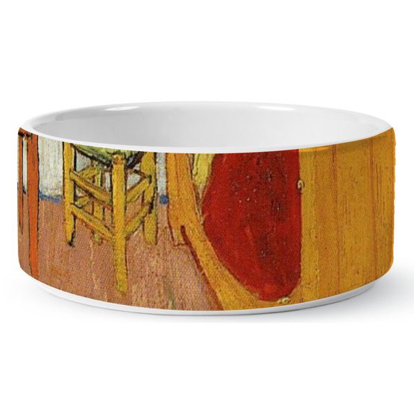 The Bedroom in Arles (Van Gogh 1888) Ceramic Dog Bowl - Medium - Front