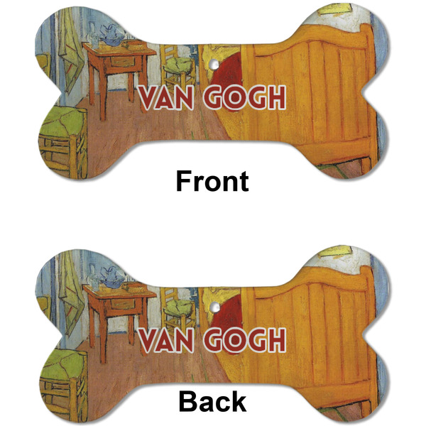 The Bedroom in Arles (Van Gogh 1888) Ceramic Flat Ornament - Bone Front & Back (APPROVAL)