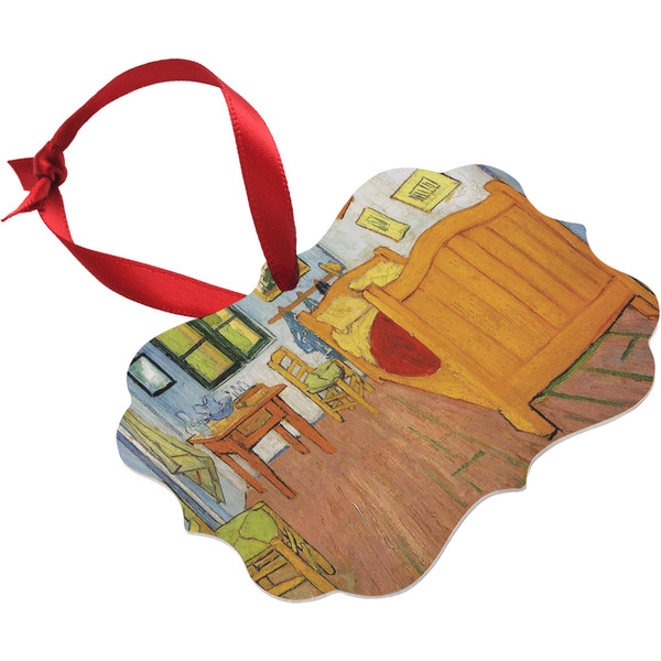 The Bedroom in Arles (Van Gogh 1888) Christmas Ornament (Angle View)