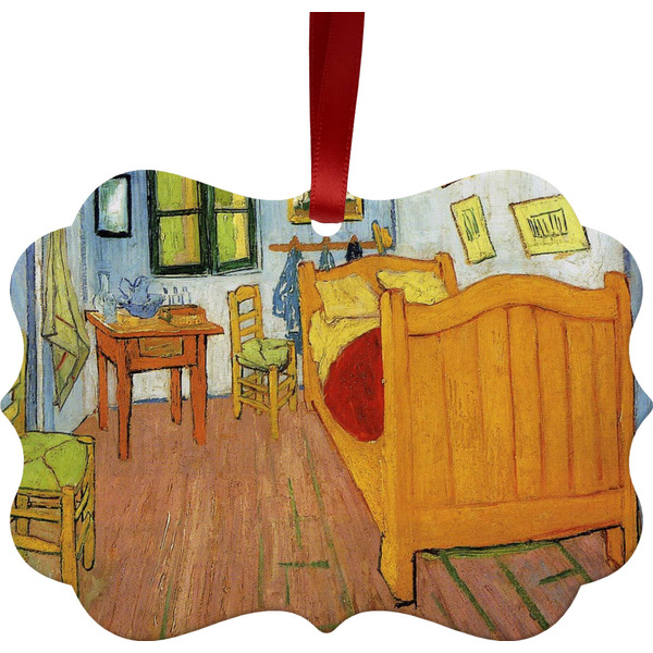 Custom The Bedroom in Arles (Van Gogh 1888) Metal Frame Ornament - Double Sided