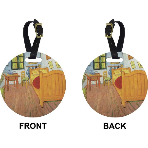 The Bedroom in Arles (Van Gogh 1888) Circle Luggage Tag (Front + Back)