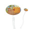 The Bedroom in Arles (Van Gogh 1888) 7" Oval Plastic Stir Sticks - Clear