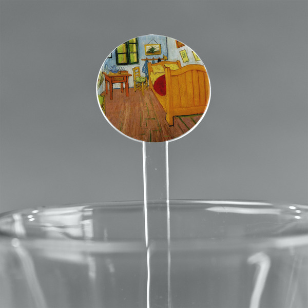 Custom The Bedroom in Arles (Van Gogh 1888) 7" Round Plastic Stir Sticks - Clear