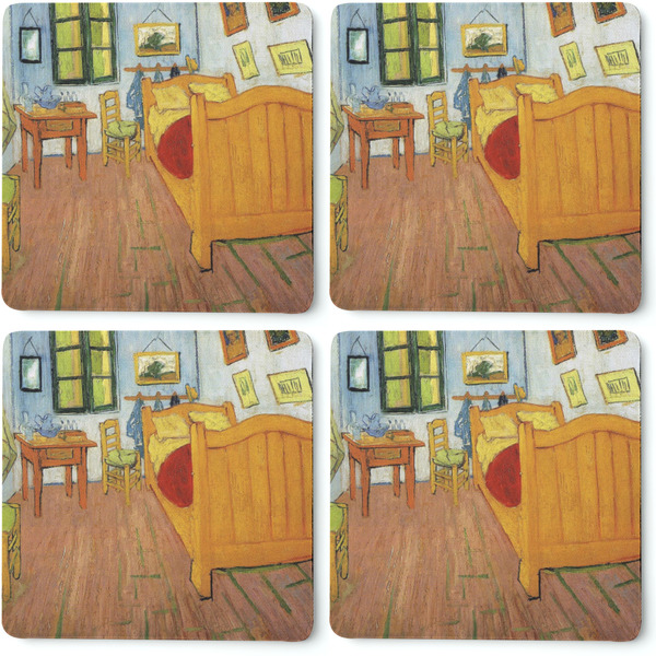 The Bedroom in Arles (Van Gogh 1888) Coaster Rubber Back - Apvl