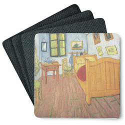 The Bedroom in Arles (Van Gogh 1888) Square Rubber Backed Coasters - Set of 4