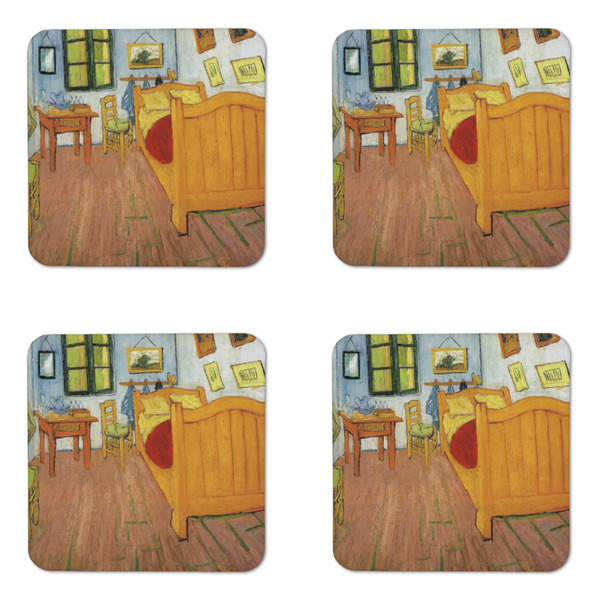 The Bedroom in Arles (Van Gogh 1888) Coaster Set - APPROVAL