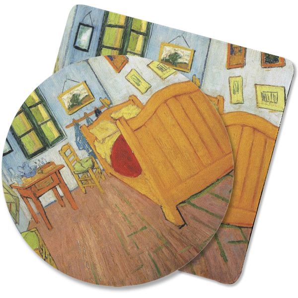 Custom The Bedroom in Arles (Van Gogh 1888) Rubber Backed Coaster