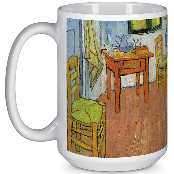 Custom The Bedroom in Arles (Van Gogh 1888) 15 Oz Coffee Mug - White
