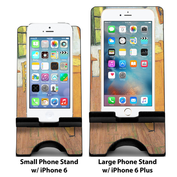 The Bedroom in Arles (Van Gogh 1888) Compare Phone Stand Sizes - with iPhones