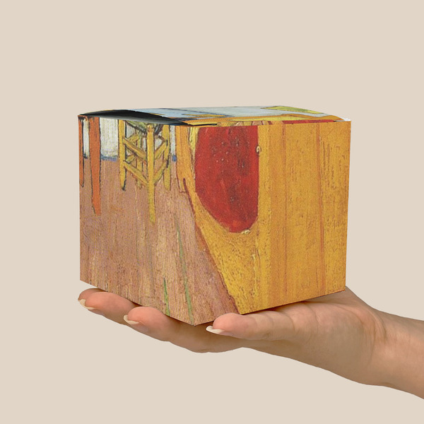 The Bedroom in Arles (Van Gogh 1888) Cube Favor Gift Box - Scale View