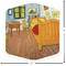 The Bedroom in Arles (Van Gogh 1888) Custom Shape Iron On Patches - L Patch w/ Measurements