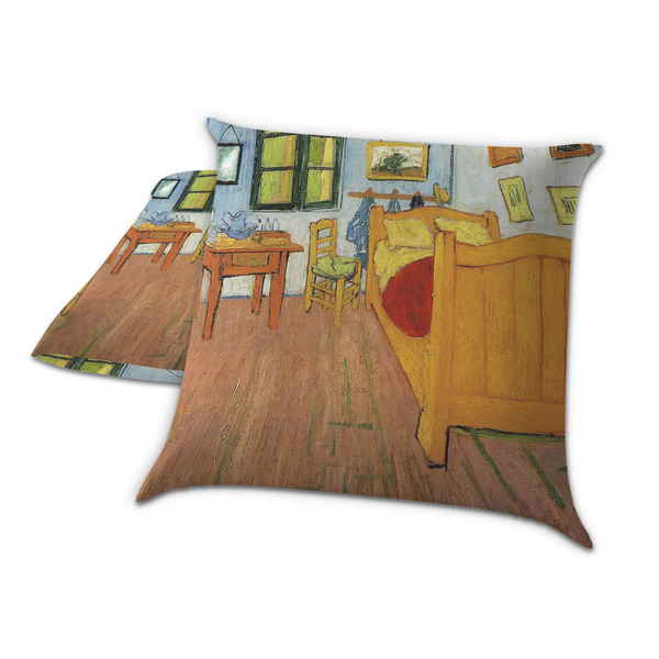 The Bedroom in Arles (Van Gogh 1888) Decorative Pillow Case - TWO
