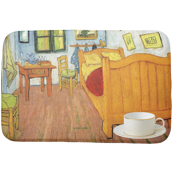 The Bedroom in Arles (Van Gogh 1888) Dish Drying Mat - with cup