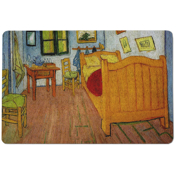 The Bedroom in Arles (Van Gogh 1888) Dog Food Mat - Small without bowls