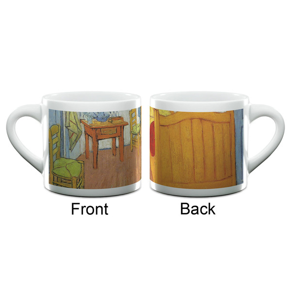 The Bedroom in Arles (Van Gogh 1888) Double Shot Espresso Cup - Single - Front & Back