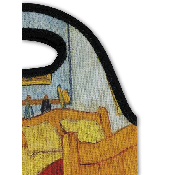 The Bedroom in Arles (Van Gogh 1888) Double Wine Tote - Top Closeup