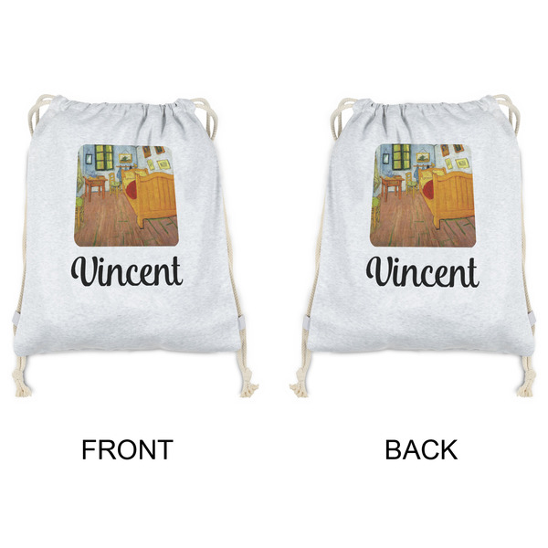 The Bedroom in Arles (Van Gogh 1888) Drawstring Backpacks - Sweatshirt Fleece - Double Sided - APPROVAL