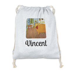The Bedroom in Arles (Van Gogh 1888) Drawstring Backpack - Sweatshirt Fleece - Double Sided