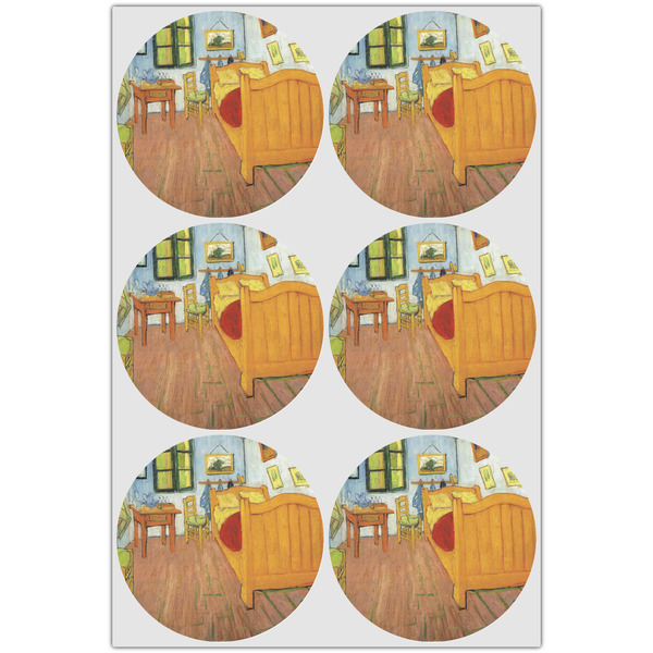 The Bedroom in Arles (Van Gogh 1888) Drink Topper - Large - Set of 6