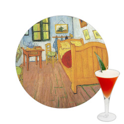 The Bedroom in Arles (Van Gogh 1888) Printed Drink Topper -  2.5"