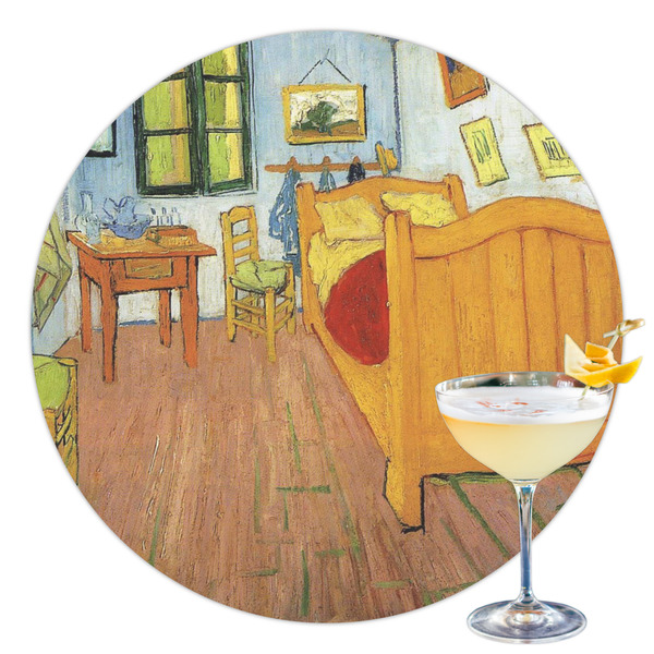 Custom The Bedroom in Arles (Van Gogh 1888) Printed Drink Topper - 3.5"