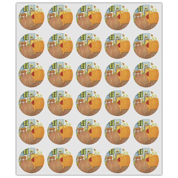 The Bedroom in Arles (Van Gogh 1888) Drink Topper - XSmall - Set of 30