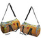 The Bedroom in Arles (Van Gogh 1888) Duffle bag small front and back sides