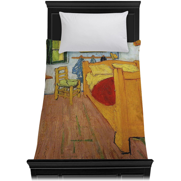 The Bedroom in Arles (Van Gogh 1888) Duvet Cover - Twin - On Bed - No Prop