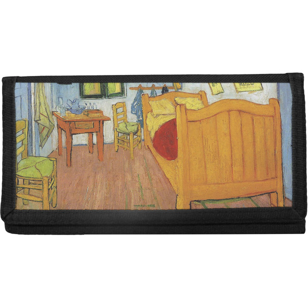 Custom The Bedroom in Arles (Van Gogh 1888) Canvas Checkbook Cover