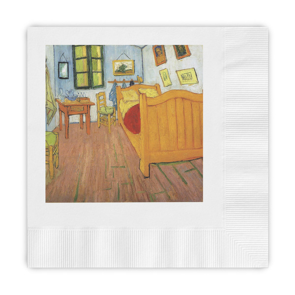 Custom The Bedroom in Arles (Van Gogh 1888) Embossed Decorative Napkins