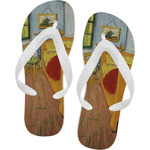 The Bedroom in Arles (Van Gogh 1888) Flip Flops - Medium