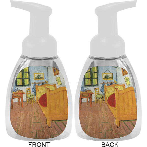 The Bedroom in Arles (Van Gogh 1888) Foam Soap Bottle - White - Front & Back