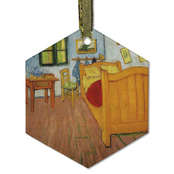 The Bedroom in Arles (Van Gogh 1888) Flat Glass Ornament - Hexagon