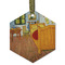 The Bedroom in Arles (Van Gogh 1888) Frosted Glass Ornament - Hexagon