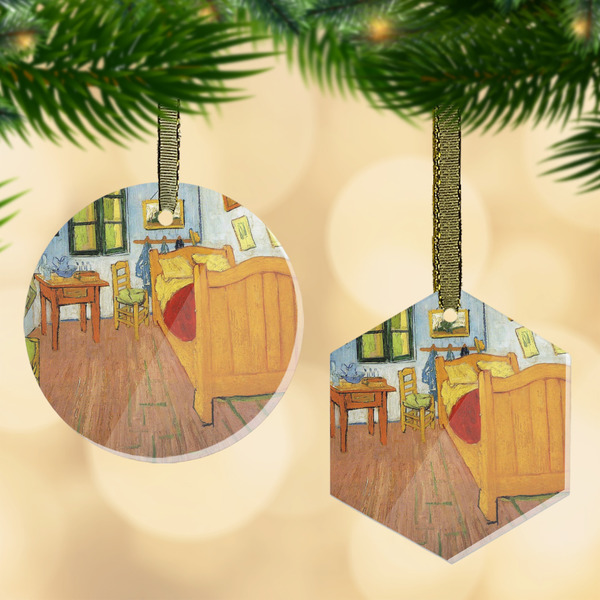 Custom The Bedroom in Arles (Van Gogh 1888) Flat Glass Ornament