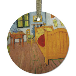 The Bedroom in Arles (Van Gogh 1888) Flat Glass Ornament - Round