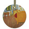 The Bedroom in Arles (Van Gogh 1888) Flat Glass Ornament - Round
