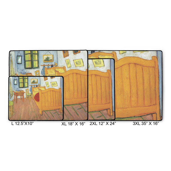 The Bedroom in Arles (Van Gogh 1888) Gaming Mats - Size Chart