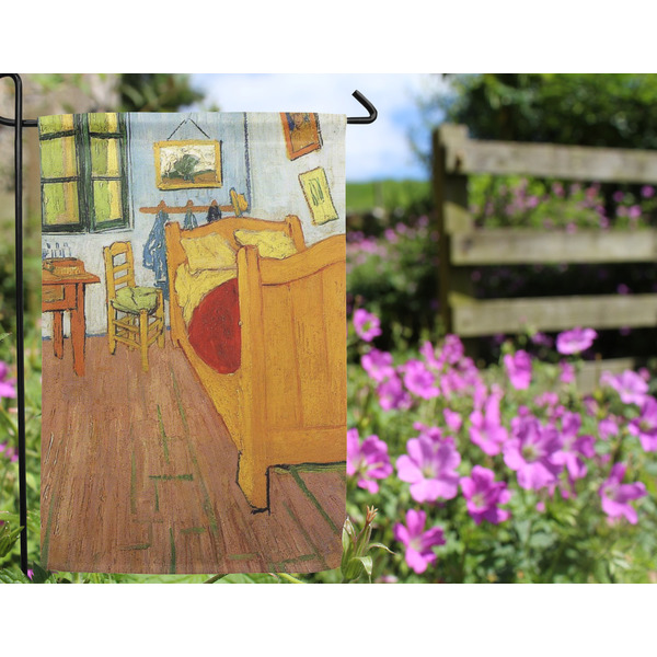 The Bedroom in Arles (Van Gogh 1888) Garden Flag - Outside In Flowers