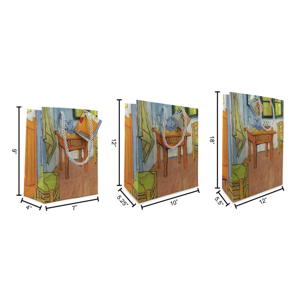 The Bedroom in Arles (Van Gogh 1888) Gift Bags - All Sizes - Dimensions