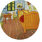 The Bedroom in Arles (Van Gogh 1888) Round Glass Cutting Board - Medium