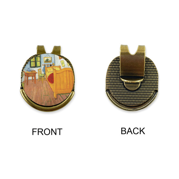 The Bedroom in Arles (Van Gogh 1888) Golf Ball Hat Clip Marker - Apvl - GOLD