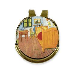 The Bedroom in Arles (Van Gogh 1888) Golf Ball Marker - Hat Clip - Gold