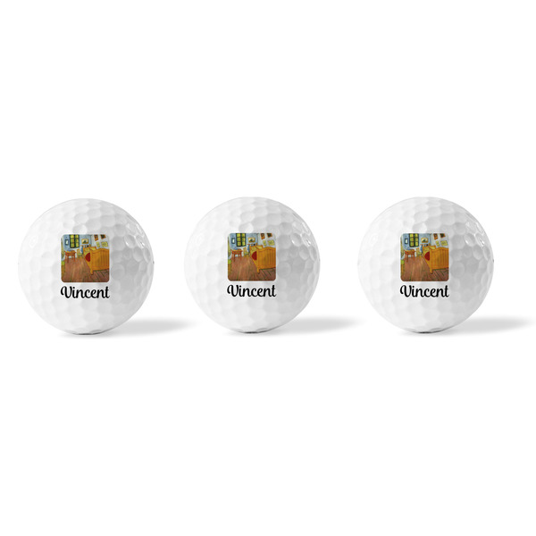 The Bedroom in Arles (Van Gogh 1888) Golf Balls - Generic - Set of 3 - APPROVAL