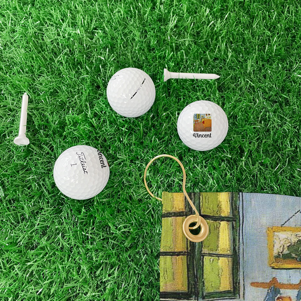 The Bedroom in Arles (Van Gogh 1888) Golf Balls - Titleist - Set of 3 - LIFESTYLE