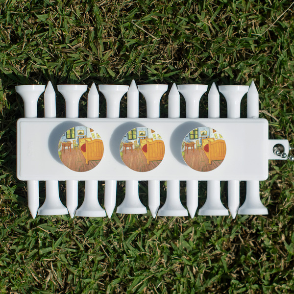 The Bedroom in Arles (Van Gogh 1888) Golf Tees & Ball Markers Set - Back