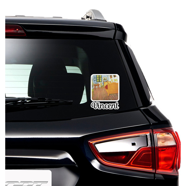 The Bedroom in Arles (Van Gogh 1888) Graphic Car Decal (On Car Window)