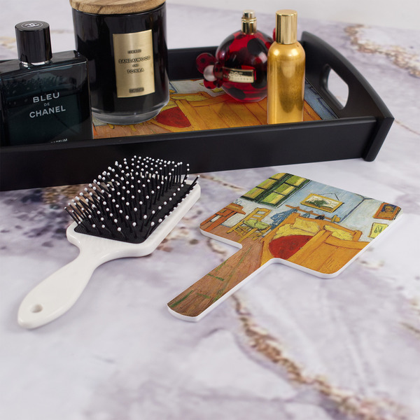 The Bedroom in Arles (Van Gogh 1888) Hand Mirror - With Hair Brush