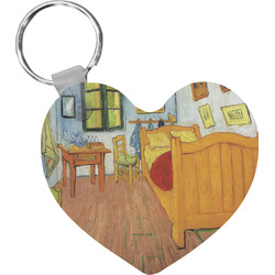 The Bedroom in Arles (Van Gogh 1888) Heart Plastic Keychain