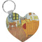 The Bedroom in Arles (Van Gogh 1888) Heart Plastic Keychain